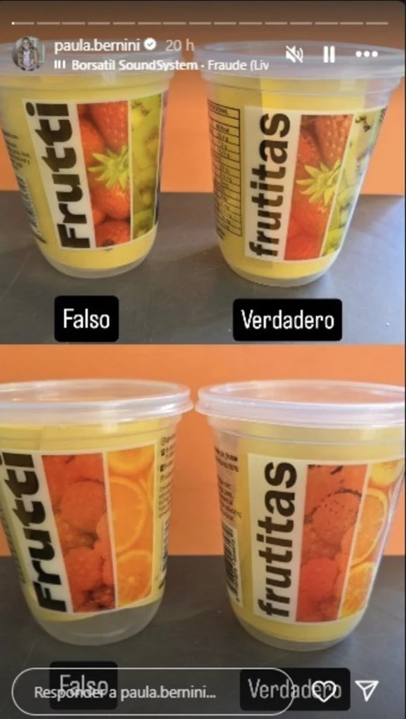 La comparación entre el producto original y su copia. 