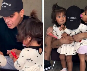 Así fue el primer fin de semana de Thiago Medina con sus gemelas tras recibir el alta médica