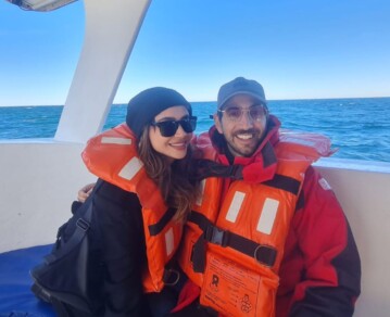 El álbum de fotos de Celeste Cid y Santiago Korovsky en Puerto Madryn: "Fueron días de cine y naturaleza"