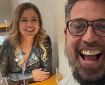 Rolando Barbano mostró la intimidad de su festejo de aniversario con Marina Calabró