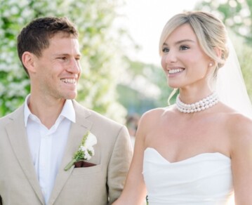 Las claves de los looks de boda del Peque Schwartzman y Eugenia De Martino: la historia detrás de su vestido de novia y los dos cambios de la pareja