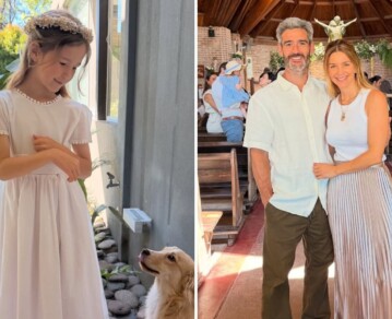 Las fotos de la primera comunión de Juana, la hija de Marcela Kloosterboer: en familia, con chocotorta y una historia especial