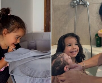 El emotivo álbum de fotos de la China Ansa a un mes del nacimiento de su segundo hijo