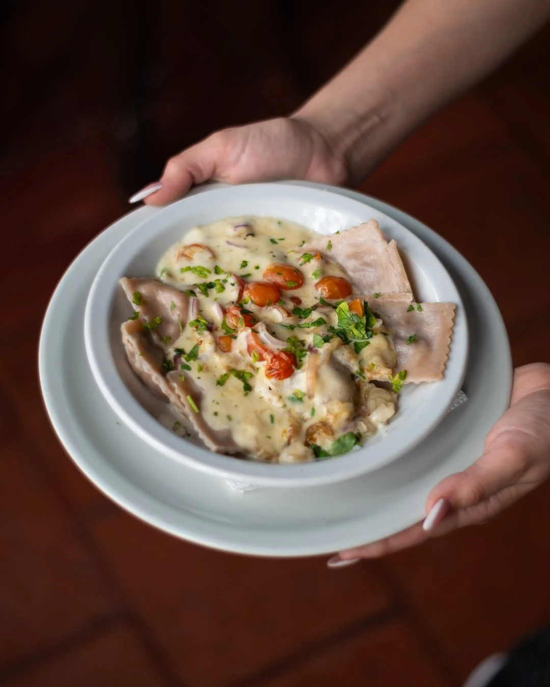 Los ravioles de osobuco.