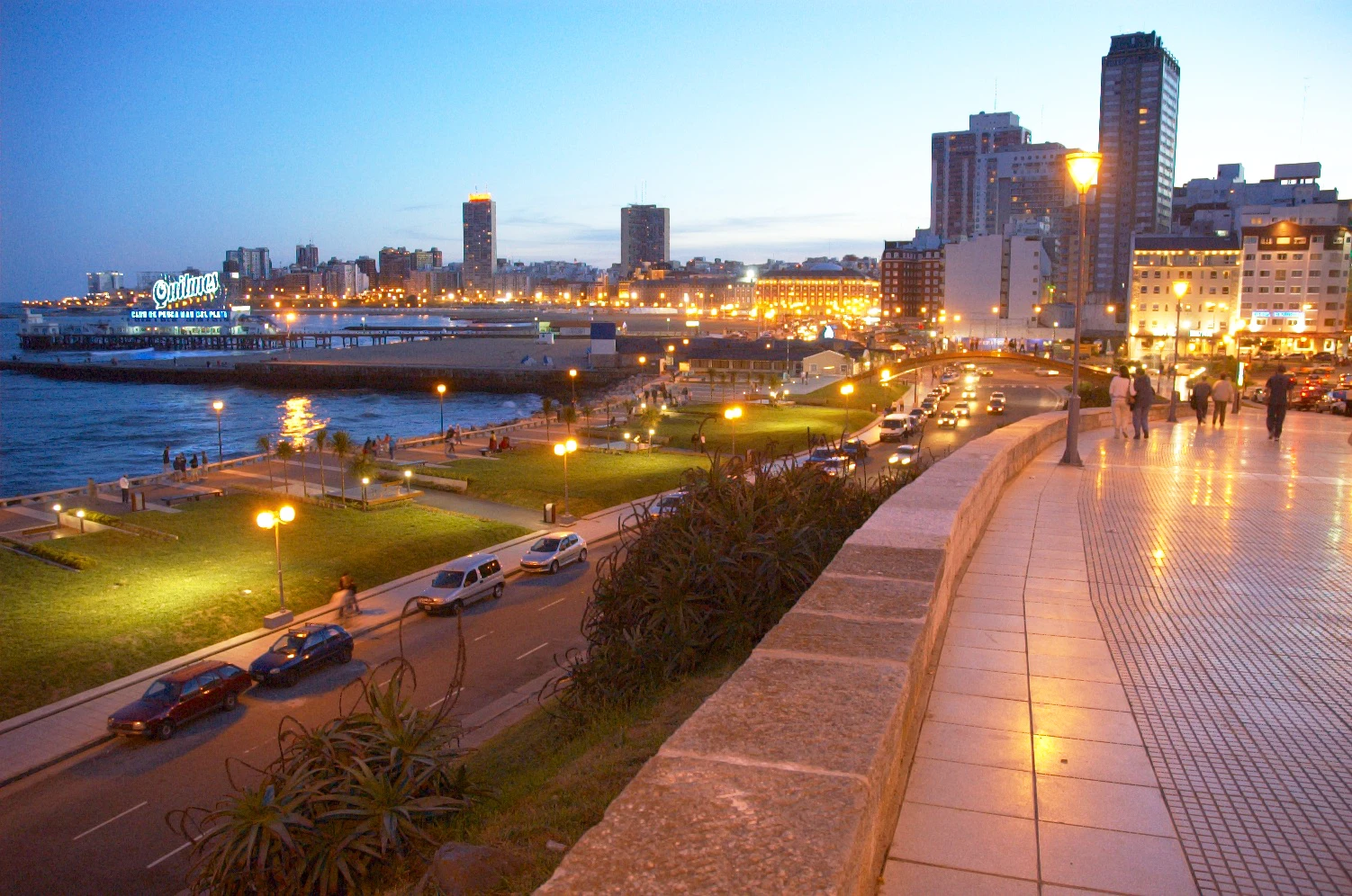 Mar del Plata nocturna.