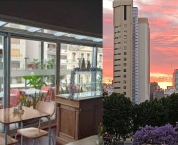 Cómo es el "café oculto" en la terraza de uno de los edificios históricos más icónicos de Recoleta: menú simple y vistas panorámicas únicas