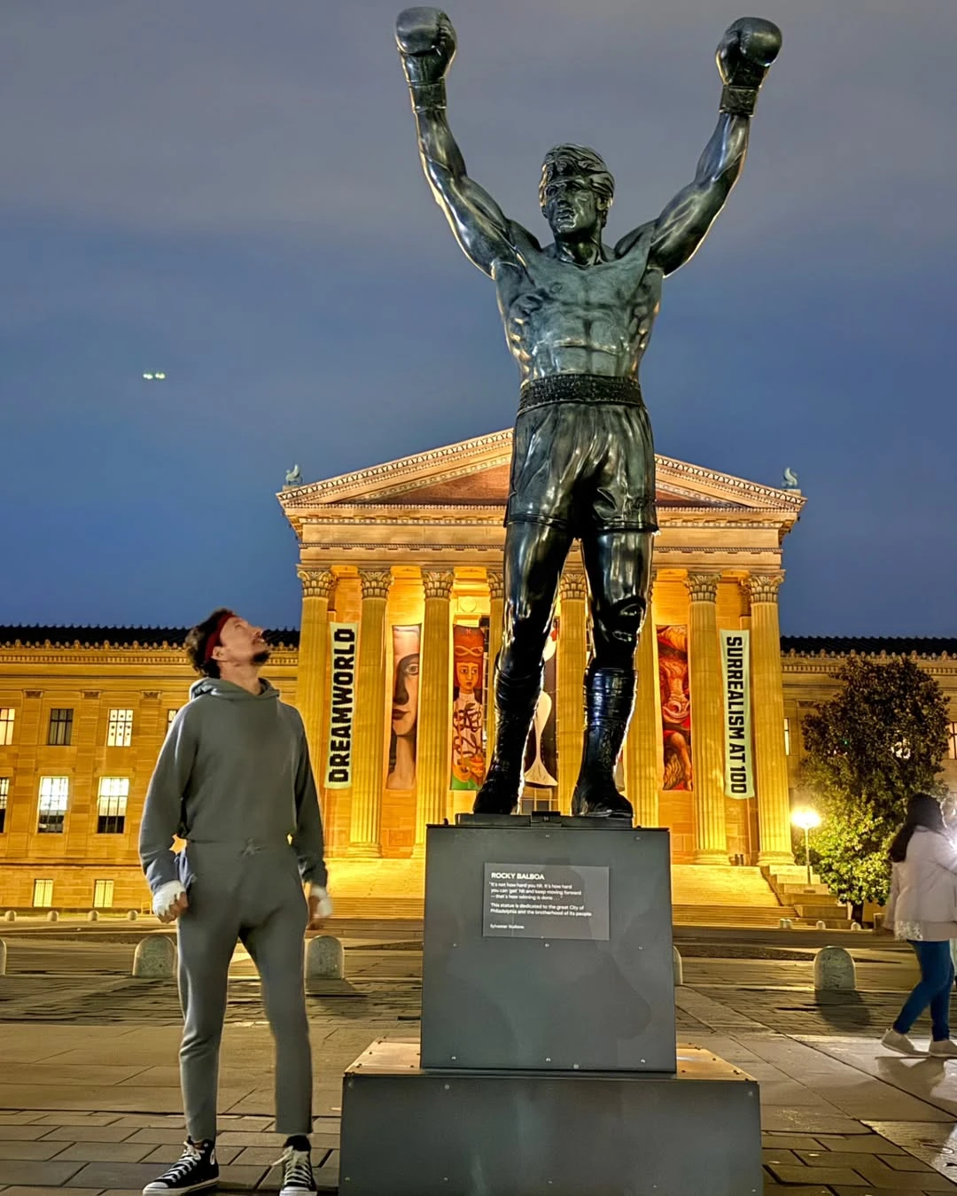 El actor en su último viaje a Filadelfia. 