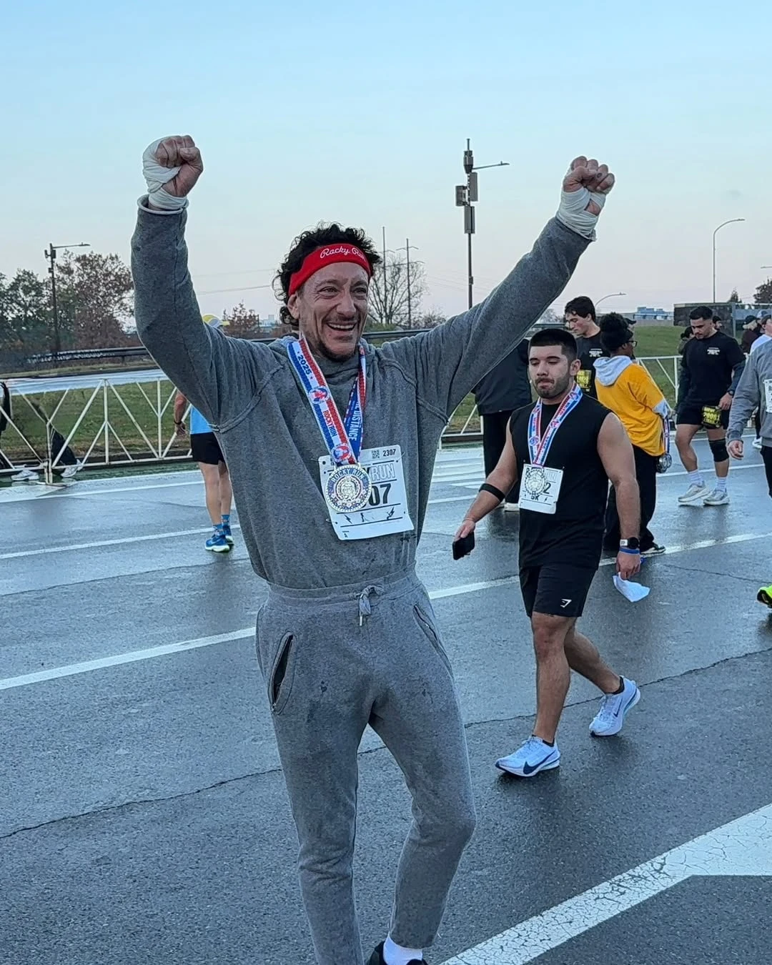 Nico Vázquez luego de correr la competencia icónica. 