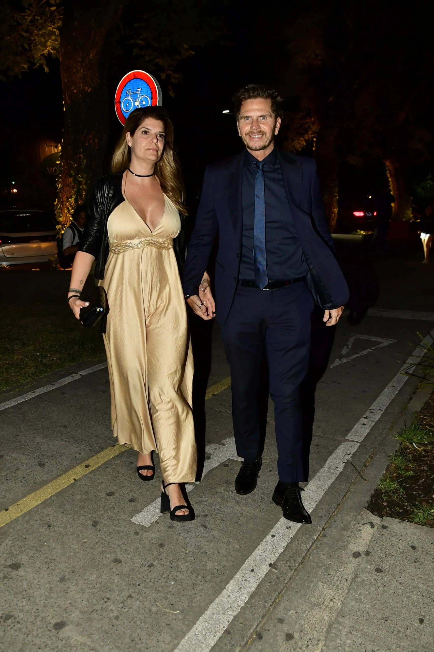 Sebastián Vignolo y su esposa. 