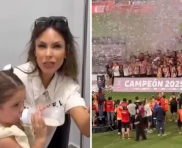 El susto de Fernando Burlando y Barby Franco por el accidente de su hija Sarah durante la final de Estudiantes-Racing