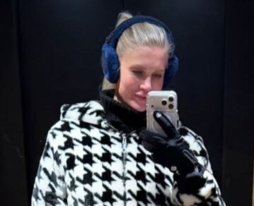 Los detalles del look retro-chic de Daniela Christiansson para disfrutar de una escapada a la nieve con Maxi López