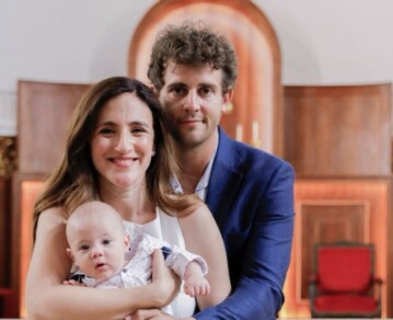 El álbum de fotos del íntimo bautismo de Vicente, el hijo de Carolina Amoroso y Guido Covini