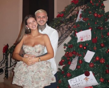 Así fue la Navidad de Mauro Icardi con sus hijas Francesca e Isabella y La China Suárez en Buenos Aires