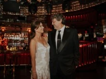 La pareja, en la intimidad de la fiesta.