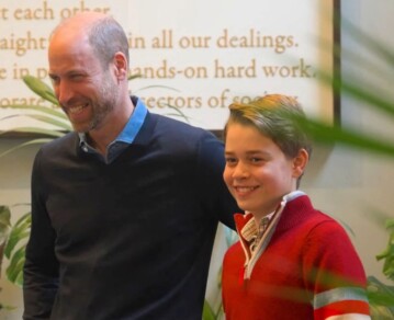 La nostálgica actividad navideña del Príncipe William y su hijo George con la que recreó una foto inédita de él con Lady Di