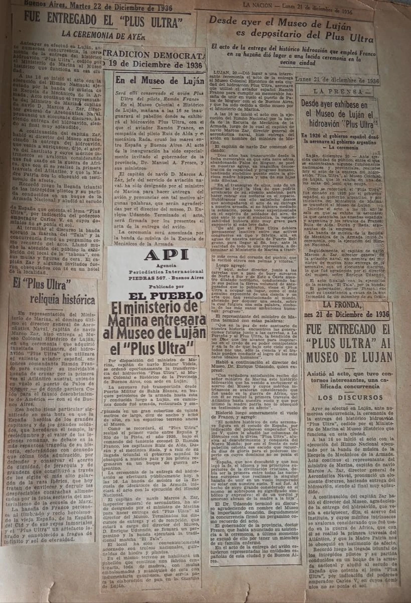 A 100 años del vuelo del Plus Ultra