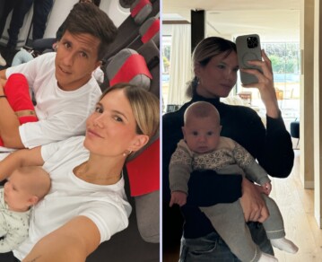 El primer vuelo en familia de Eva Bargiela: así fue el viaje con Gianluca Simeone y Faustino rumbo a Madrid