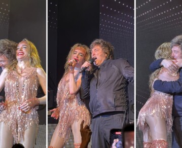Así fue la cariñosa visita de Javier Milei a Fátima Florez en Mar del Plata: las fotos de su presentación en el teatro