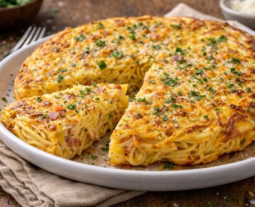 Tortilla de fideos: cómo hacerla en pocos minutos y con las sobras del día anterior