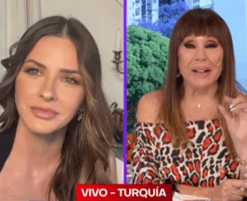 La China Suárez charlando con Moria Casán