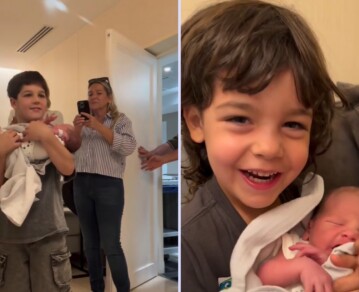 Así conocieron Belisario y Toribio a su hermanito Timoteo: el enternecedor video que compartió Juana Repetto