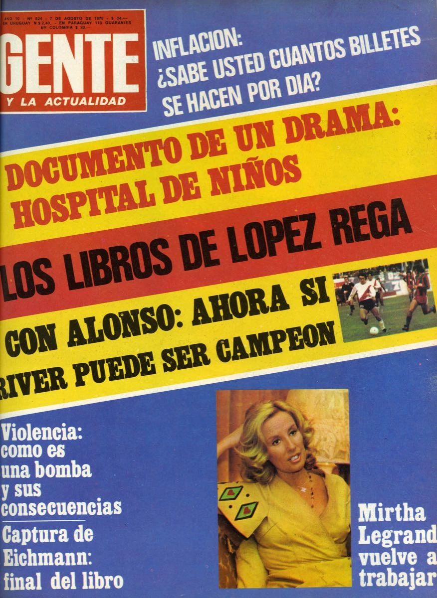Las tapas de Mirtha Legrand den Revista GENTE
