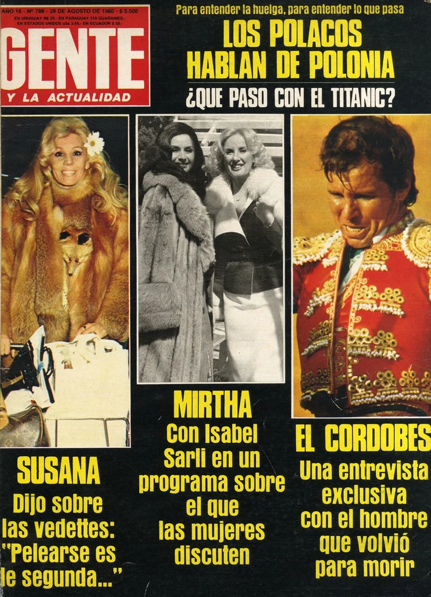 Las tapas de Mirtha Legrand den Revista GENTE