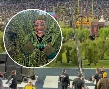 La verdad detrás del impactante sueldo que cobraron los "arbustos humanos" del show de Bad Bunny en el Super Bowl