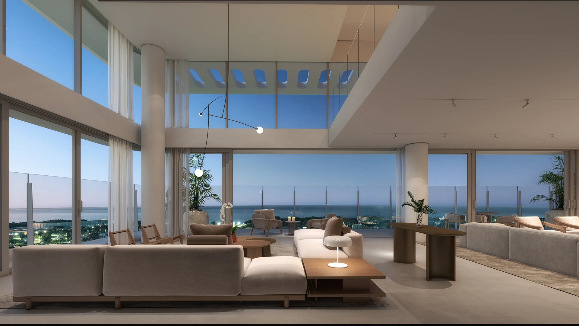 El espacio propone un recorrido sensorial que recrea el interior de un departamento del piso 22 del proyecto finalizado.