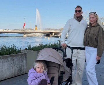Así es la vida de Daniela Christiansson en Suiza con Maxi López, su hija Elle y el pequeño Lando