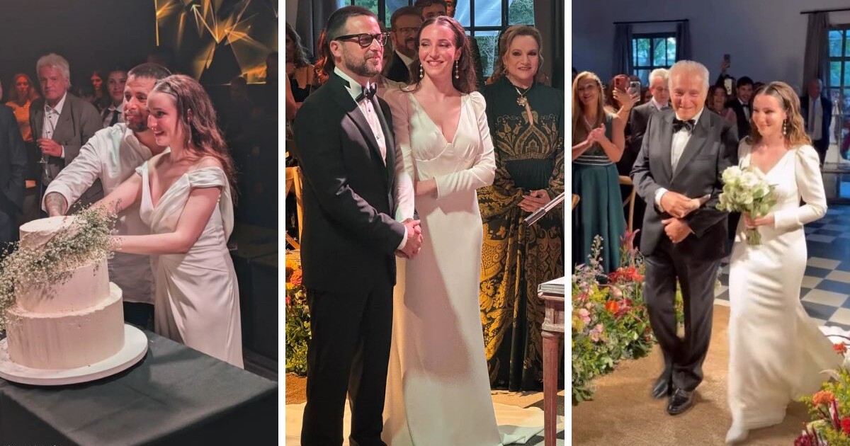 Las fotos de la mega boda de Rocío Hazán, la hija de Lucía Galán: emociones a flor de piel, banda en vivo y famosos invitados