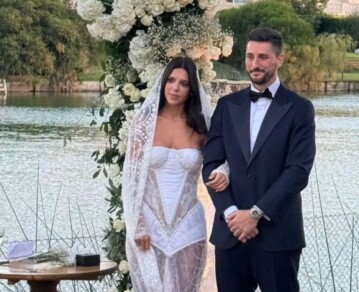 Del romántico diseño de encaje al look de fin de fiesta: los dos vestidos que usó la hija de Sergio Goycochea en su boda
