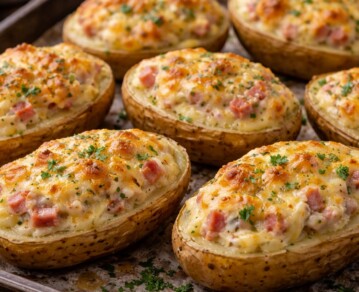 Papas rellenas al horno: la receta fácil y económica que queda cremosa y dorada