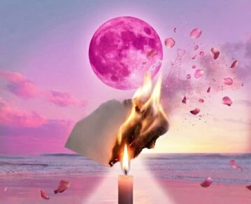 ritual Luna llena rosa en Libra