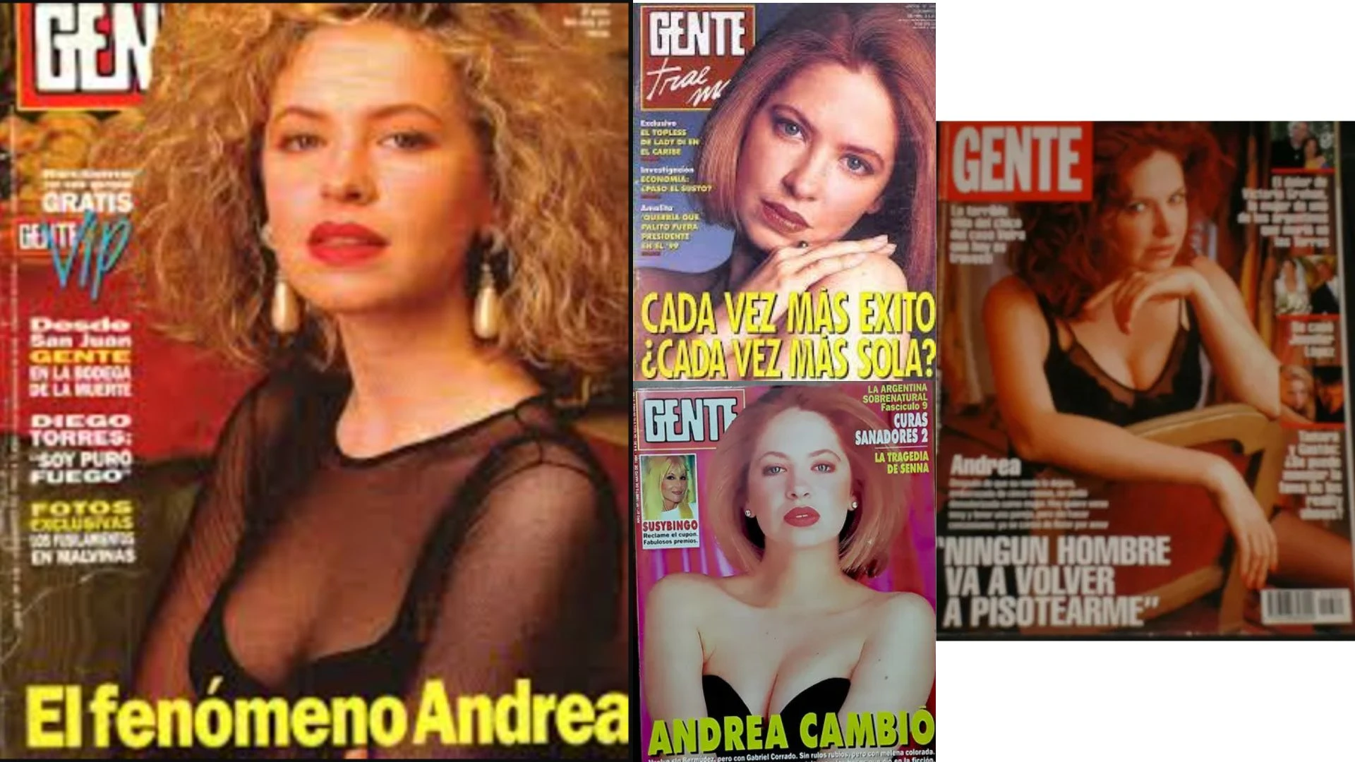 Andrea del Boca, cara de innumerables tapas de la historia de Revista GENTE. 