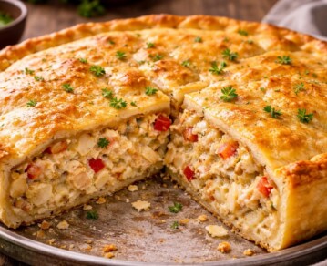 Tarta de pollo cremosa: la receta fácil que siempre sale bien