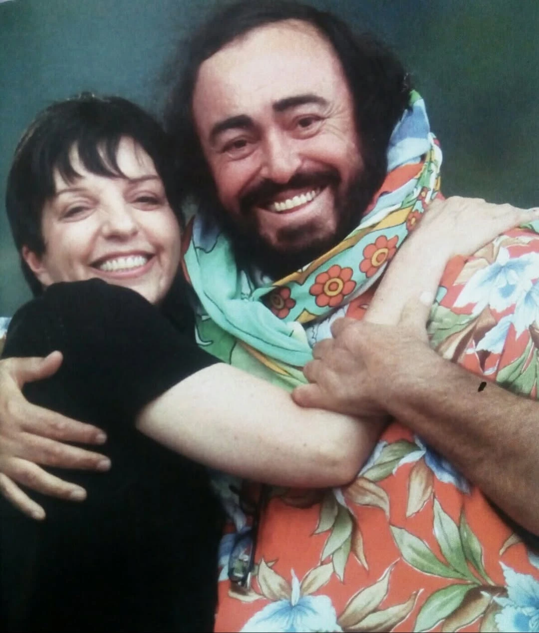 Liza Minelli y Luciano Pavarotti