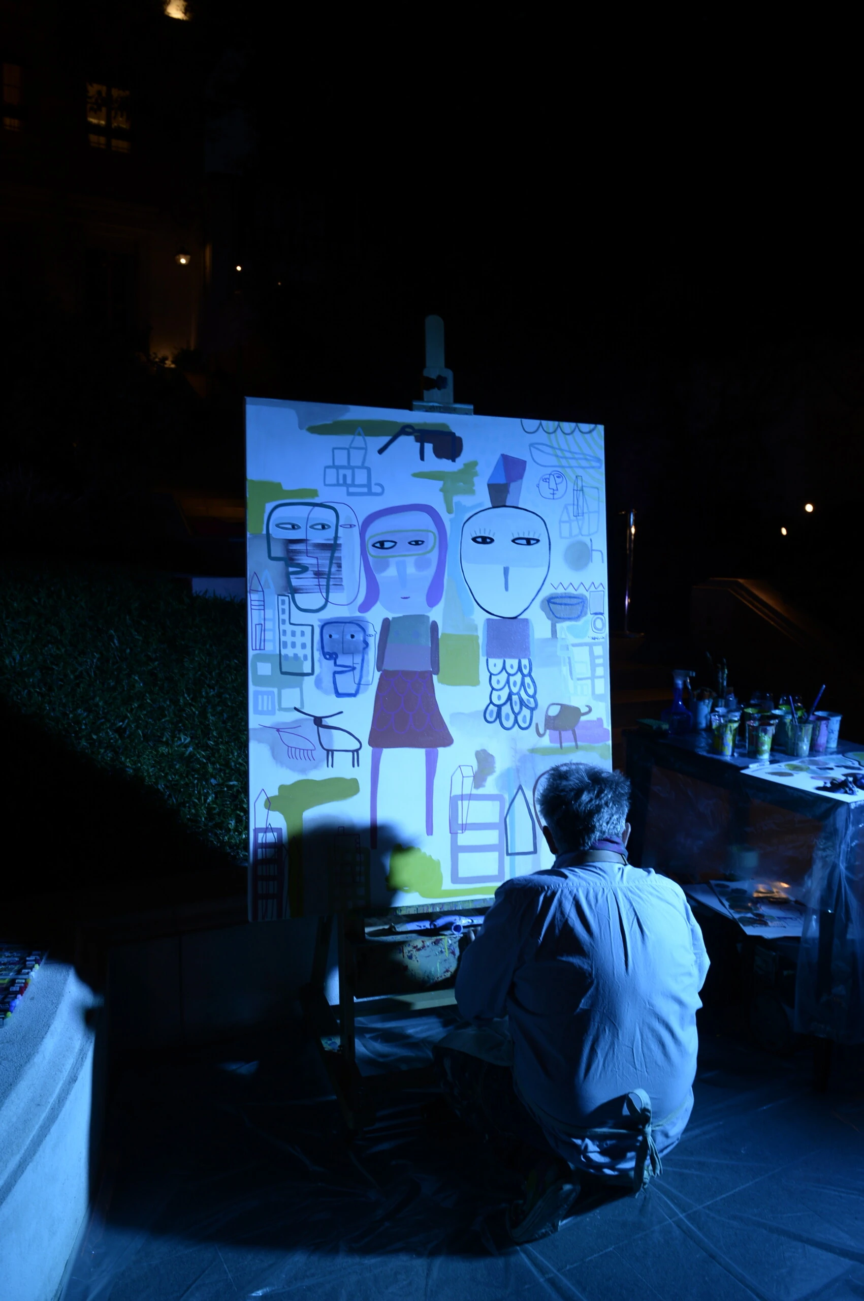 Milo Lockett realizó una intervención artística en vivo, en The HA Collections 2026.