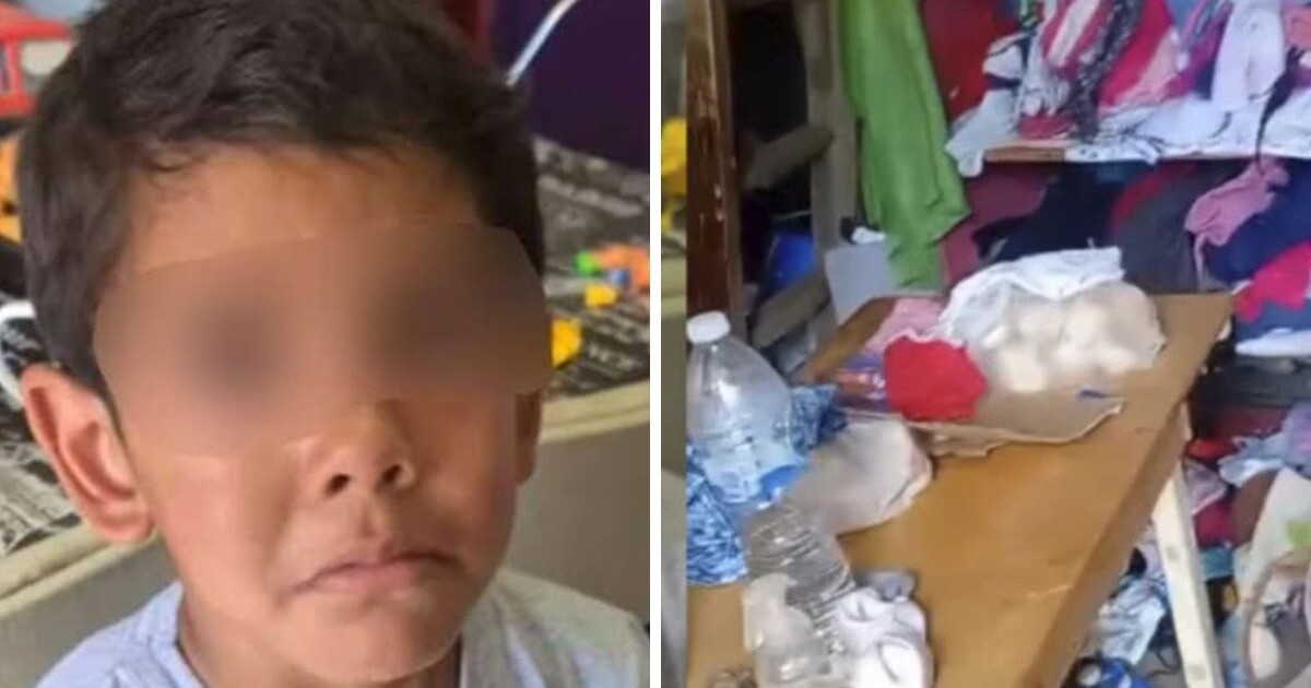 Así era la precaria casa en la que vivía Ángel con su mamá en Comodoro: difícil acceso, techo de chapa y goteras