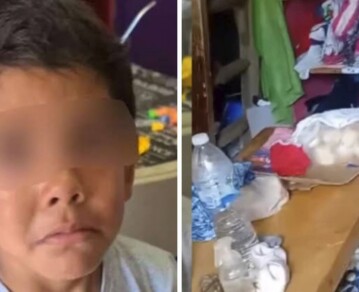 Así es la precaria casa en la que vivía Ángel con su mamá en Comodoro: difícil acceso, techo de chapa y goteras