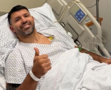 La emocionante escena del Kun Agüero y su hija Olivia tras la fuerte lesión que sufrió