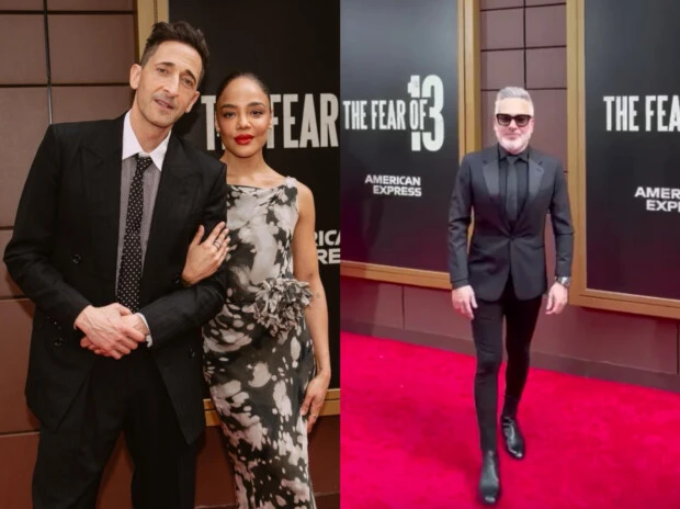 Adrien Brody, T3ssa Thompson y Diego Kolakowsky