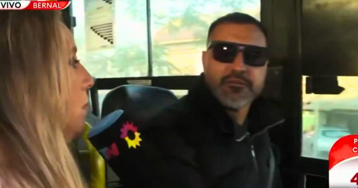 El incómodo momento de Paula Bernini en vivo con un colectivero que se hizo viral: 