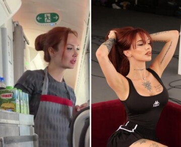 Furor en TikTok: encontraron a la doble de La Joaqui trabajando como azafata y el video se volvió viral