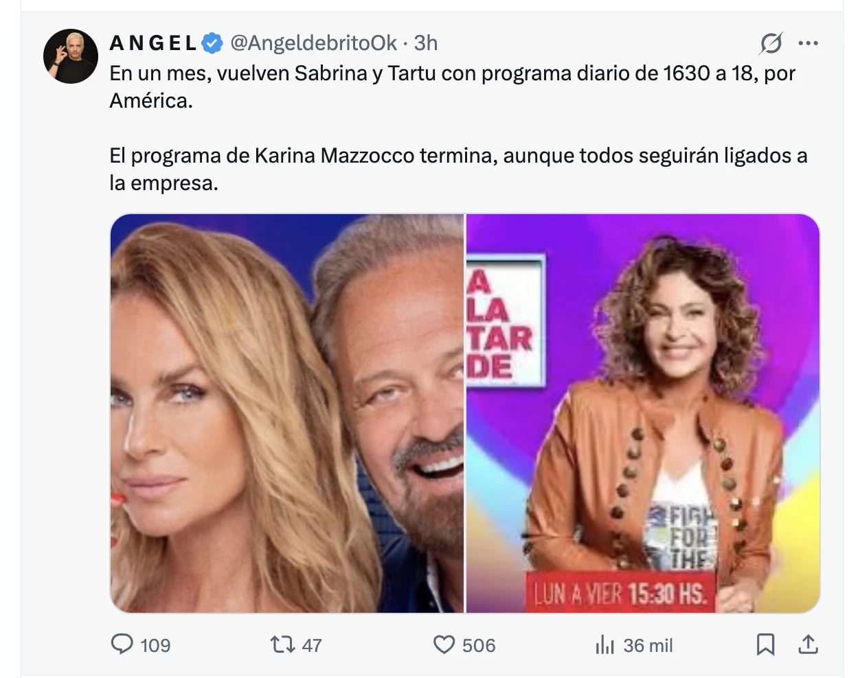 La información de Ángel de Brito. 
