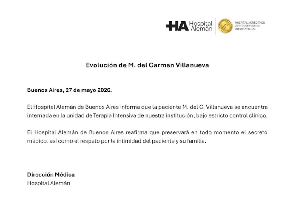 El parte médico de Pata Villanueva.