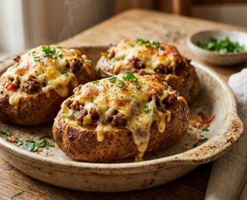 Papas rellenas al horno con carne y queso: el truco para que queden crocantes por fuera y cremosas por dentro