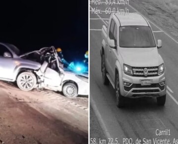 Choque fatal en San Vicente: se conocieron las infracciones que acumulaba el conductor de la Amarok