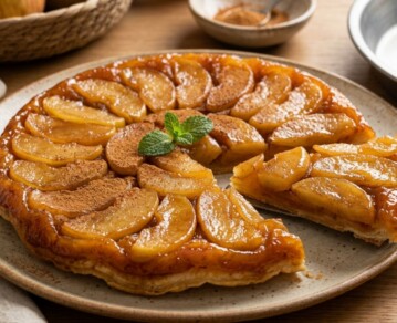 Tarta invertida de manzana y canela: el truco casero para que quede caramelizada y no se pegue