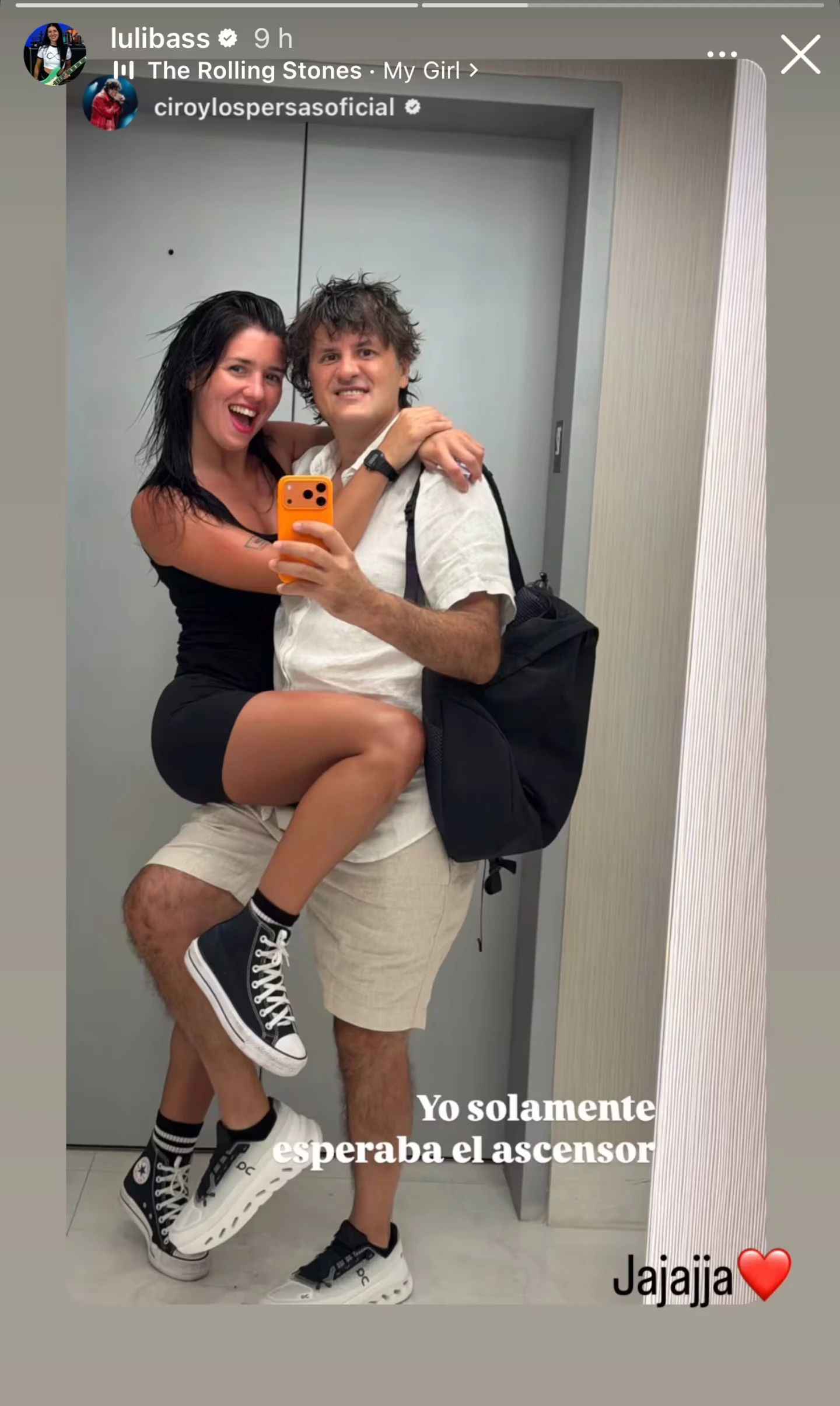 La publicación de Ciro con la que confirmó su romance.